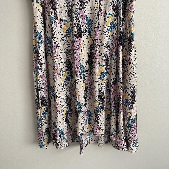 Free People Miss Right Ivory Pink Floral Mini Dress Size Small Cut Out - Picture 8 of 12